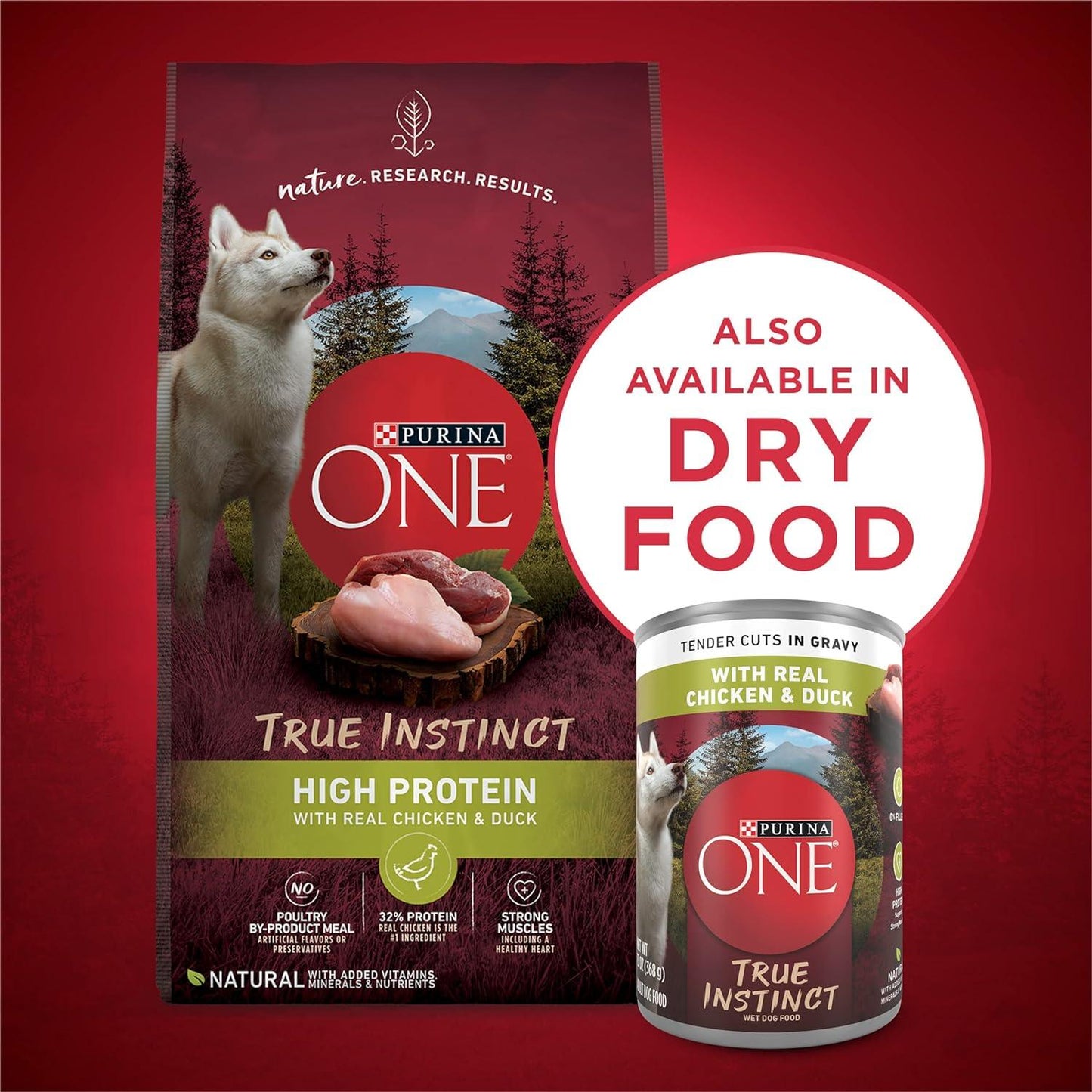 https://www.basketryplace.shop/products/purina-one-high-protein-wet-dog-food-true-instinct-tender-cuts-in-dog-food-gravy-with-real-chicken-and-duck-12-13-oz-cans - Basketryplace